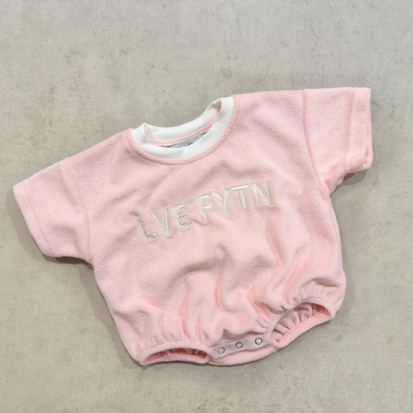 PRE-ORDER - Terry Towel Romper - Pink