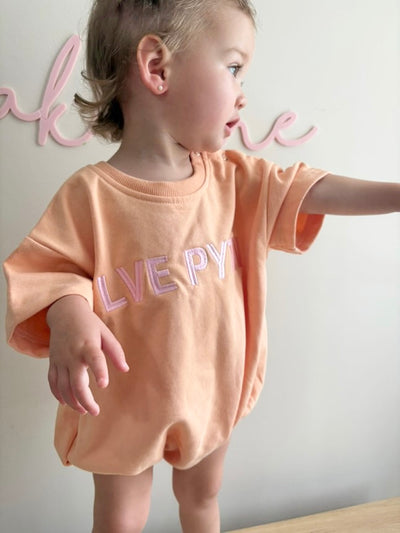 Oversized Romper - Cantaloupe Orange
