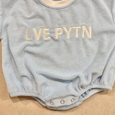 PRE-ORDER - Terry Towel Romper - Sky Blue