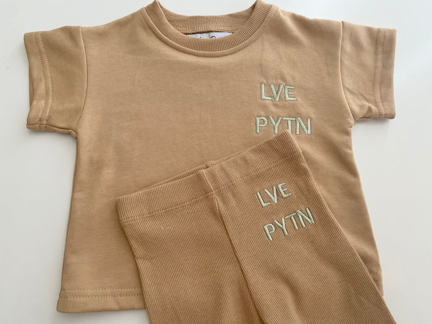 Tee & Bike Short Set - Caramel