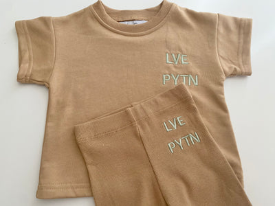 Tee & Bike Short Set - Caramel