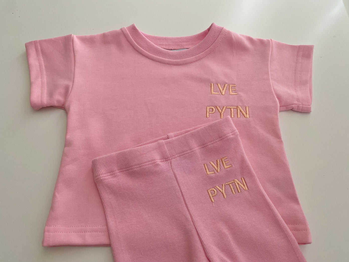 Tee & Bike Short Set - Pink