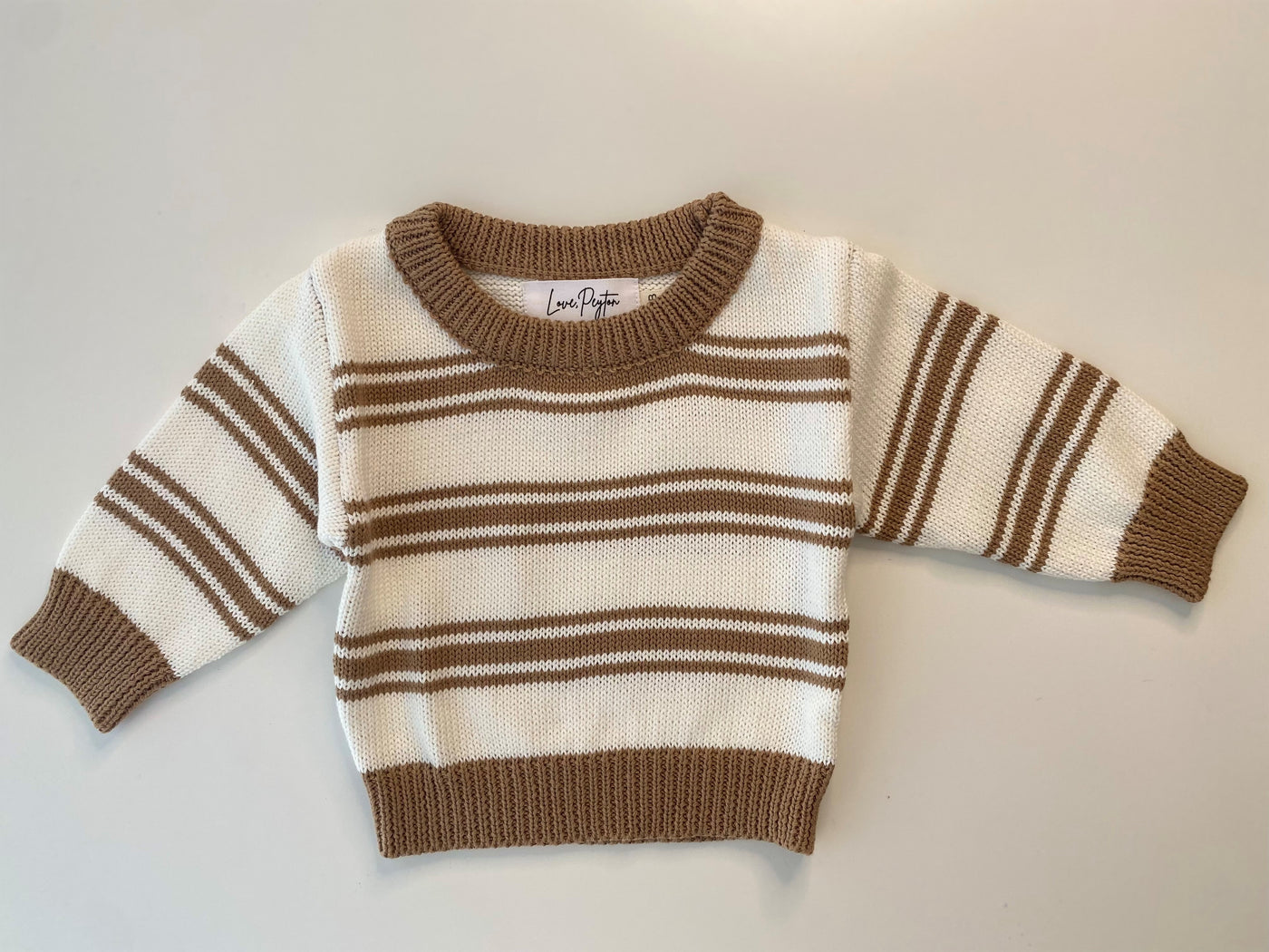 Stripey Jumper & Bummies Set - Chocolate Brown