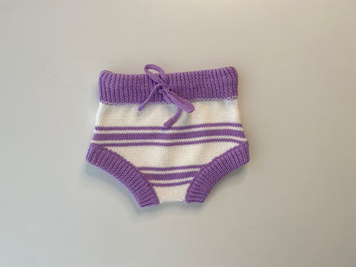 Stripey Jumper & Bummies Set - Lilac