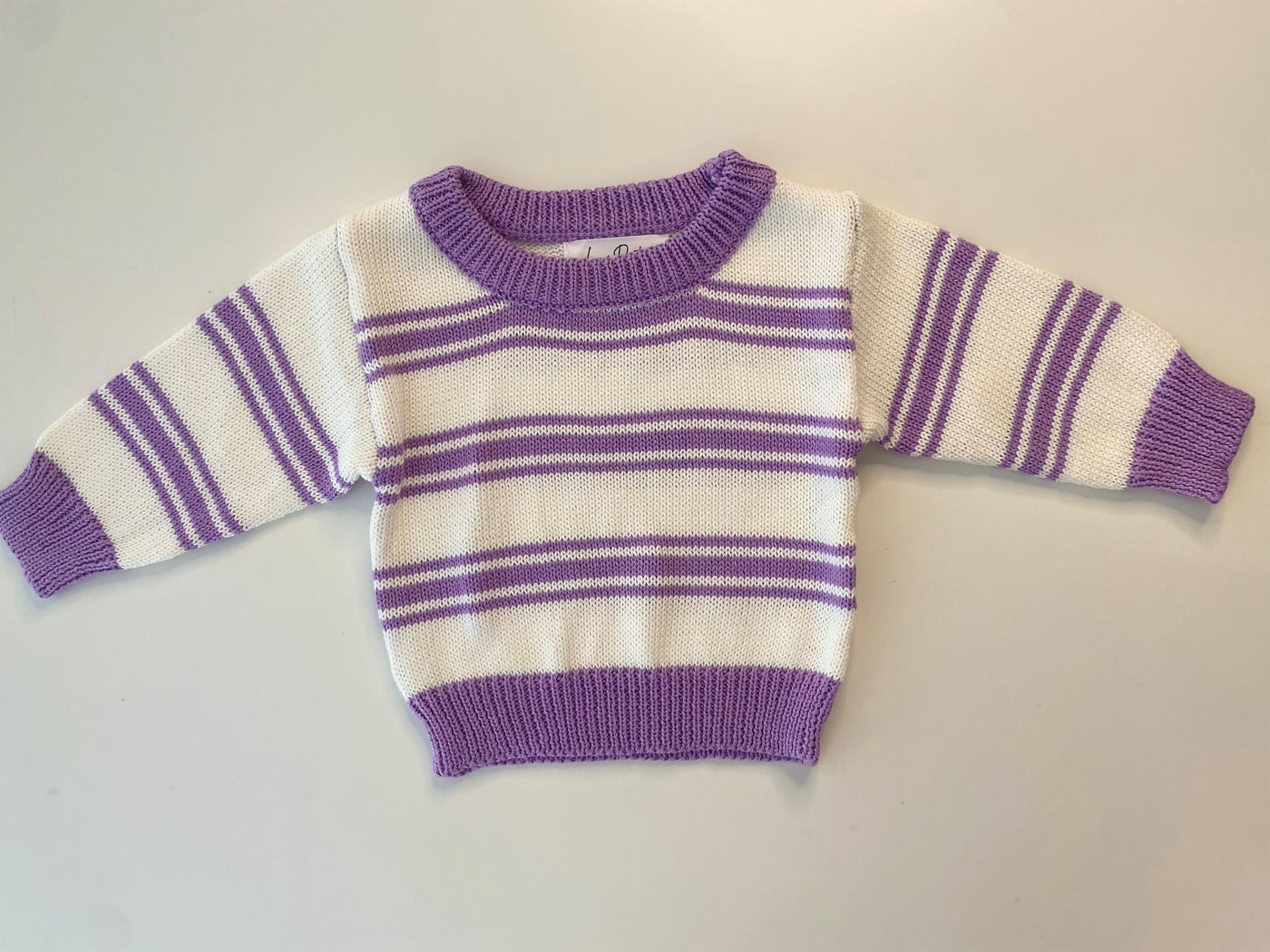 Stripey Jumper & Bummies Set - Lilac