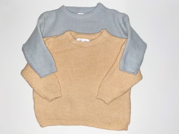 Oversized Knitted Sweater - Beige