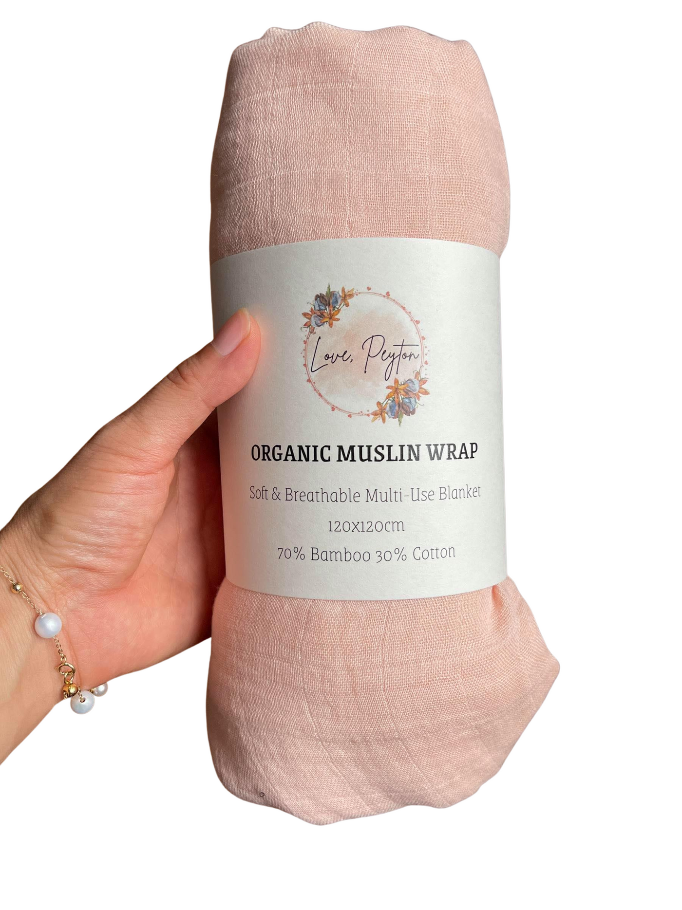 Peach – Organic Muslin Wrap